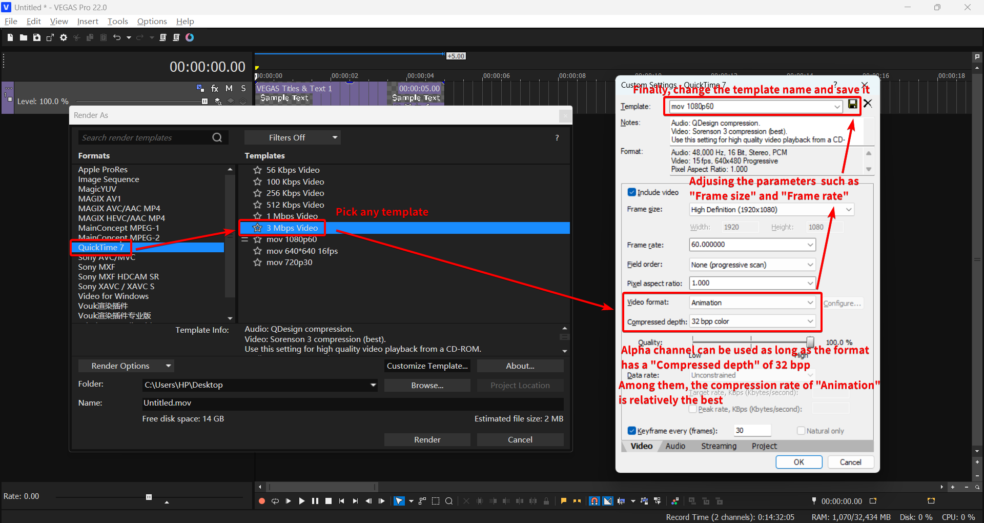 Render Alpha QuickTime